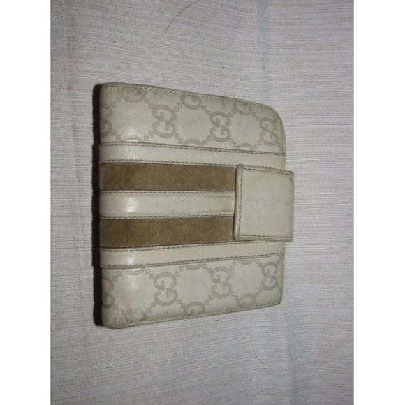 Gucci Guccissma Print Taupe Brown Large G Logo Leather Wallet - Picture 6 of 8